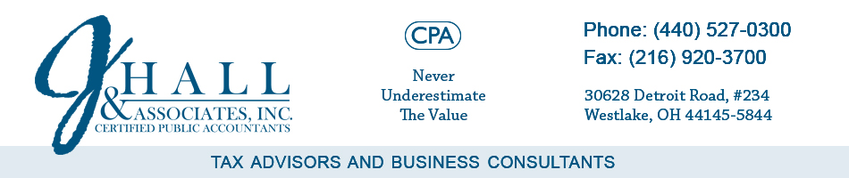 John Hall & Associates, Inc, CPA  Phone: (216) 832-5976  Address:30628 Detroit Road, #234  Westlake, OH  44145-5844